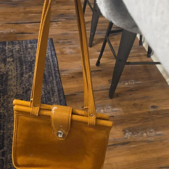 Coach Vintage Weston Bag 9021 RARE Camel Nickel Hardware - Picture 7 of 7